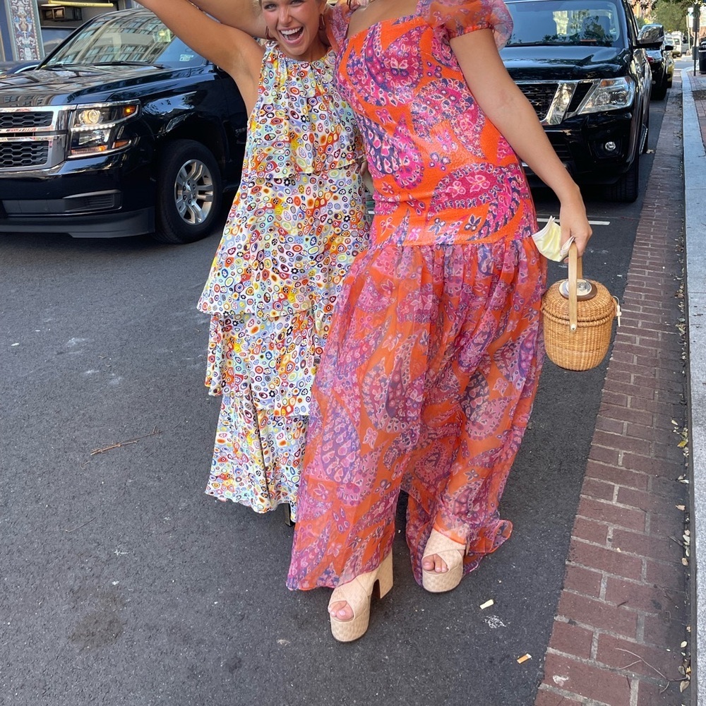 Staud One-Shoulder Tiered Dress